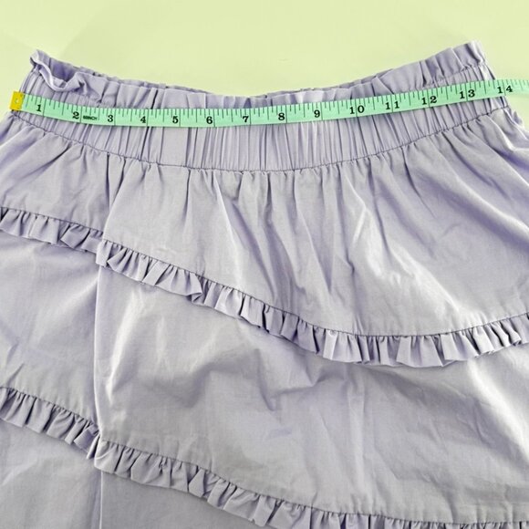 Taylor Tillman Purple Mini Skirt with Ruffled Tiers, M - Picture 4 of 5